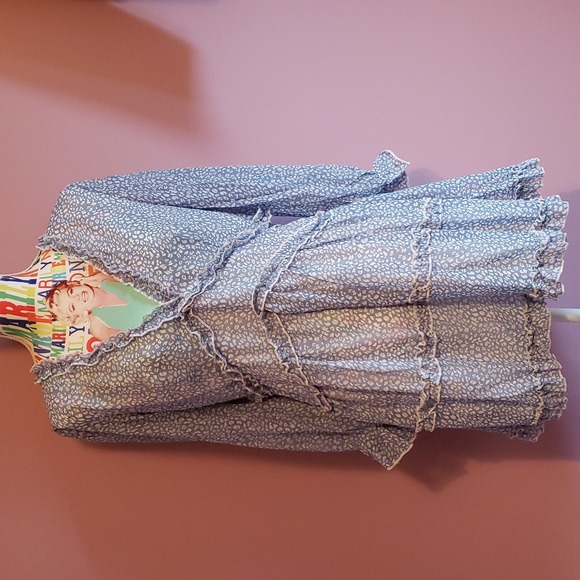 Flowy blue chiffon dress in XL - Picture 2 of 5